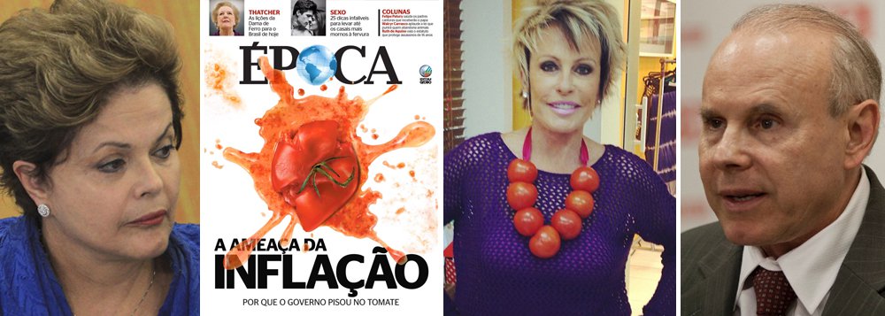 Em campanha contra Dilma, Época pisa no tomate Em campanha contra Dilma, Época pisa no tomate