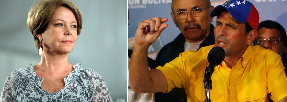 Para Eliane, oposição venceu na Venezuela Para Eliane, oposição venceu na Venezuela