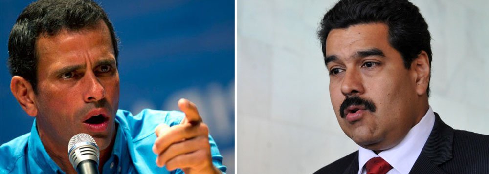 Para Capriles, mídia estatal favorece Maduro Para Capriles, mídia estatal favorece Maduro