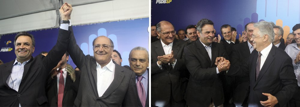 Com Alckmin, Aécio volta a SP para falar a prefeitos Com Alckmin, Aécio volta a SP para falar a prefeitos