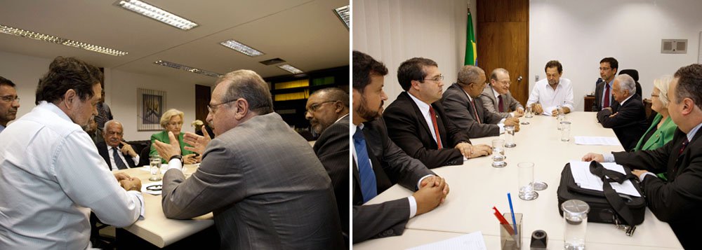 Walter Pinheiro discute FPE com Tarso e senadores Walter Pinheiro discute FPE com Tarso e senadores