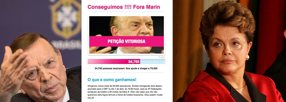 Marin tem não de Dilma; pressão na CBF aumenta Marin tem não de Dilma; pressão na CBF aumenta