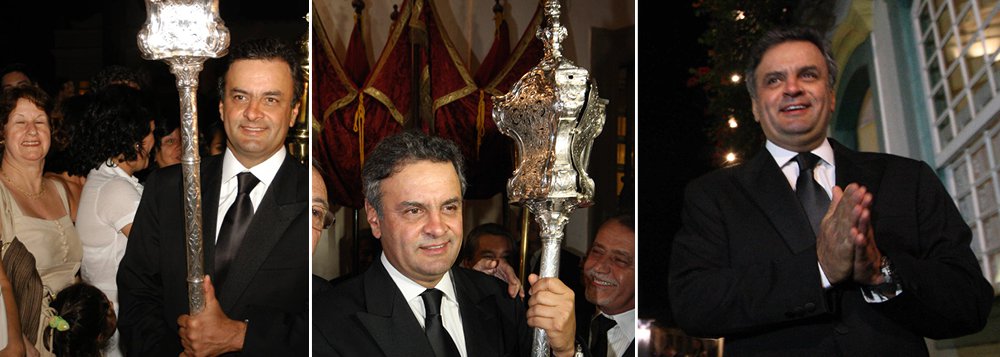 Do altar de Minas, Aécio inicia "maratona" nacional Do altar de Minas, Aécio inicia "maratona" nacional