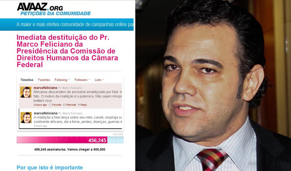 Avaaz entrega petição contra Feliciano ao PSC Avaaz entrega petição contra Feliciano ao PSC