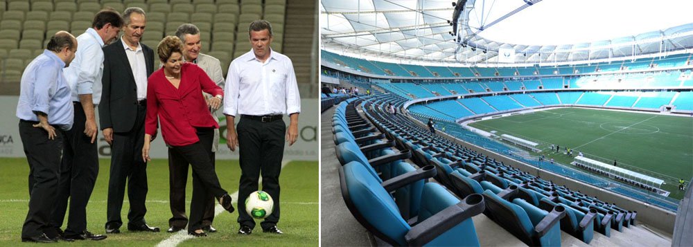 Dilma inaugura Arena Fonte Nova no próximo dia 5 Dilma inaugura Arena Fonte Nova no próximo dia 5