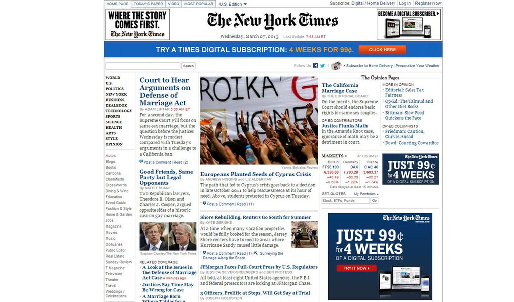 NYT adia lançamento de edição brasileira NYT adia lançamento de edição brasileira