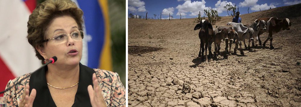 Dilma diz que "governo foi pego de surpresa pela seca" Dilma diz que "governo foi pego de surpresa pela seca"