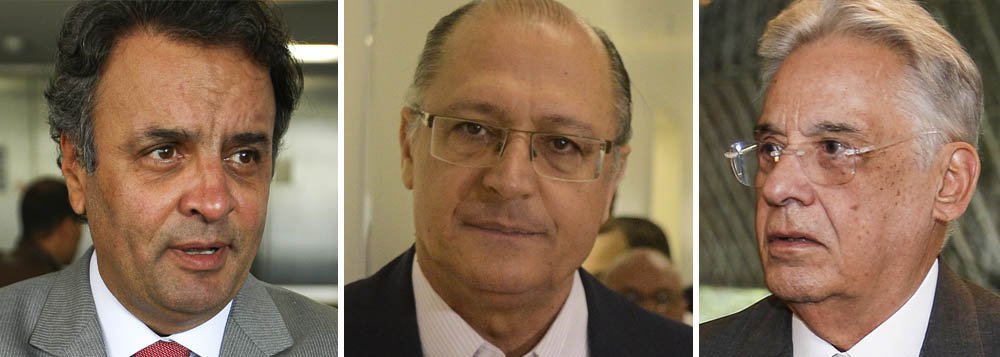 Com Alckmin e FHC, Aécio busca espaço no PSDB de SP Com Alckmin e FHC, Aécio busca espaço no PSDB de SP