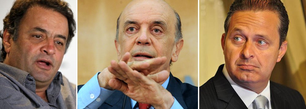 Encontro de Serra e Eduardo "assombra" Aécio Encontro de Serra e Eduardo "assombra" Aécio