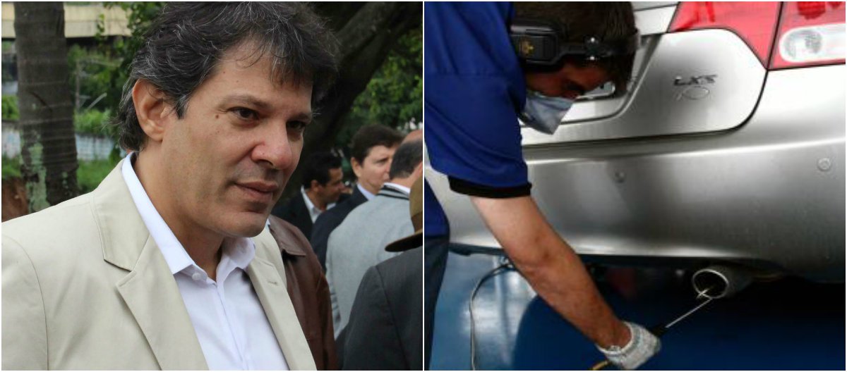 MP vai processar Haddad contra inspeção veicular MP vai processar Haddad contra inspeção veicular