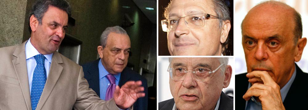 Aécio busca unir, "tijolo por tijolo", PSDB contra PT Aécio busca unir, "tijolo por tijolo", PSDB contra PT