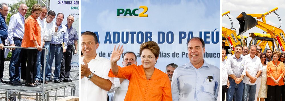 Dilma e Eduardo Campos trocam gentilezas Dilma e Eduardo Campos trocam gentilezas