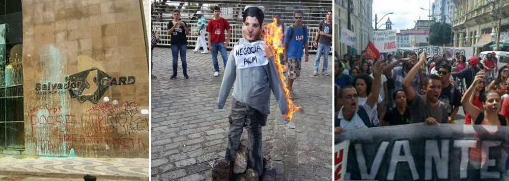 MPL 'queima' ACM Neto na frente da Prefeitura MPL 'queima' ACM Neto na frente da Prefeitura