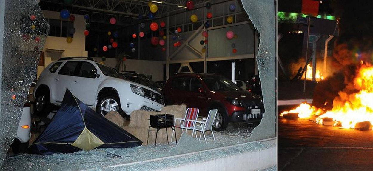 Protesto na Capital acaba em vandalismo e arruaça Protesto na Capital acaba em vandalismo e arruaça