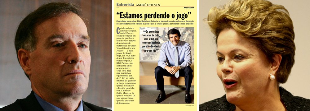 Sócio da Caixa, Esteves rifa em Veja Dilma e Eike Sócio da Caixa, Esteves rifa em Veja Dilma e Eike