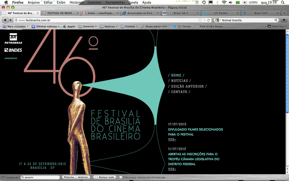 Saem os finalistas do 46º Festival de Brasília (Foto: Reprodução) Saem os finalistas do 46º Festival de Brasília