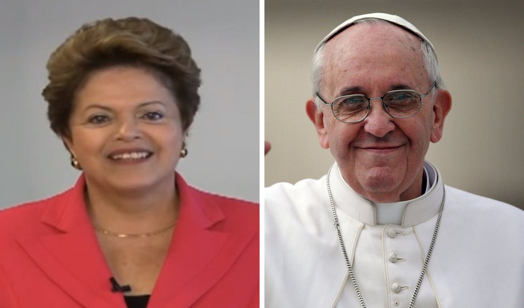 Dilma deseja boas vindas ao papa Francisco Dilma deseja boas vindas ao papa Francisco