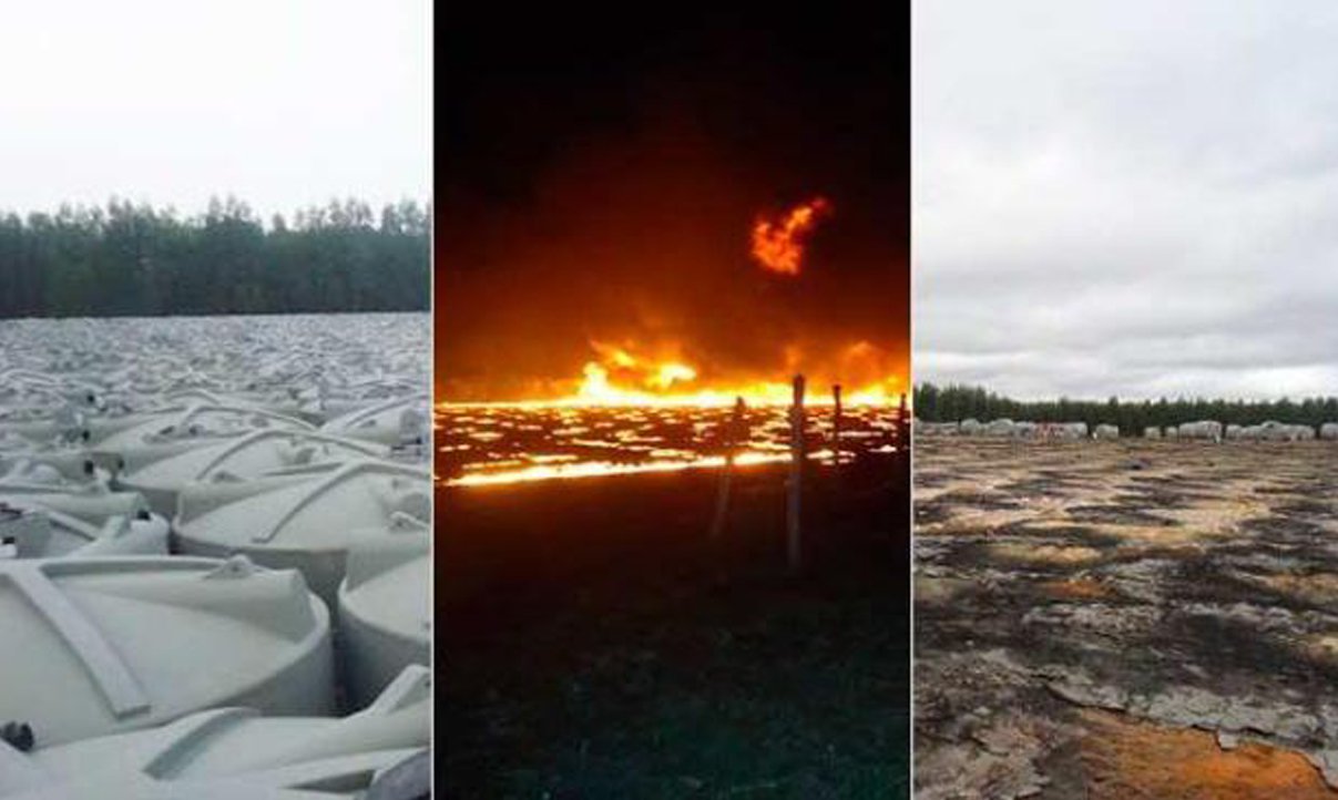 Seca: incêndio destrói mais de mil cisternas Seca: incêndio destrói mais de mil cisternas