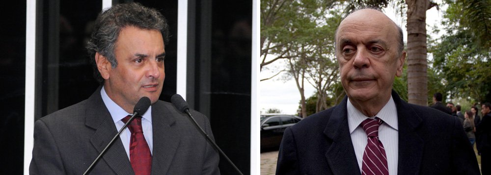 Racha tucano: Aécio deseja que Serra "seja feliz" Racha tucano: Aécio deseja que Serra "seja feliz"