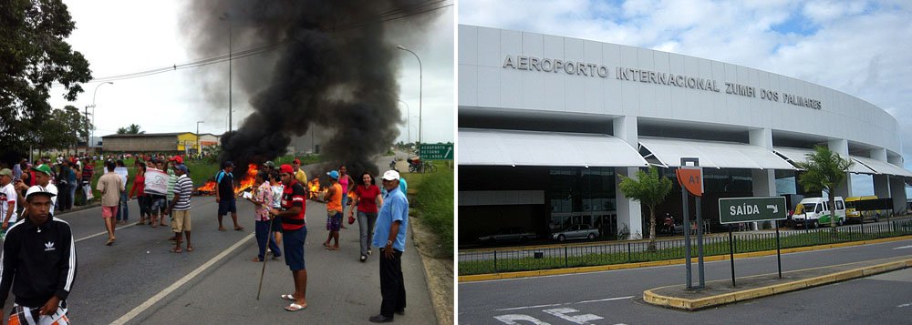 Protestos fecham acesso ao aeroporto e 9 rodovias Protestos fecham acesso ao aeroporto e 9 rodovias