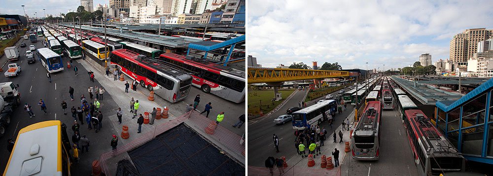 Disputa entre rodoviários para 400 linhas de ônibus em São Paulo Disputa entre rodoviários para 400 linhas de ônibus em São Paulo