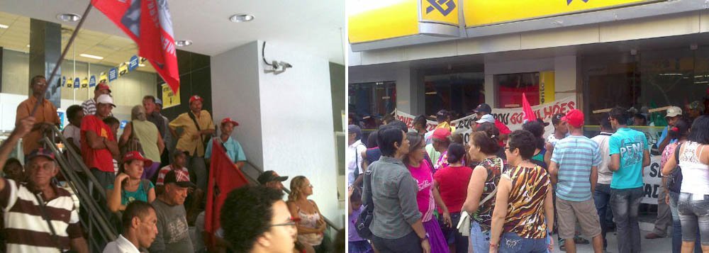 Trabalhadores ocupam 8 agências do BB Trabalhadores ocupam 8 agências do BB