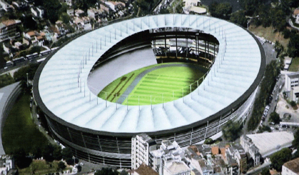 Arena Fonte Nova já tem 70% das obras concluídas (Foto: Divulgação) Arena Fonte Nova já tem 70% das obras concluídas