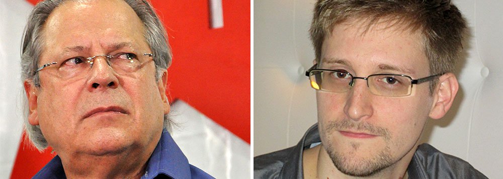 Dirceu defende asilo a Snowden Dirceu defende asilo a Snowden