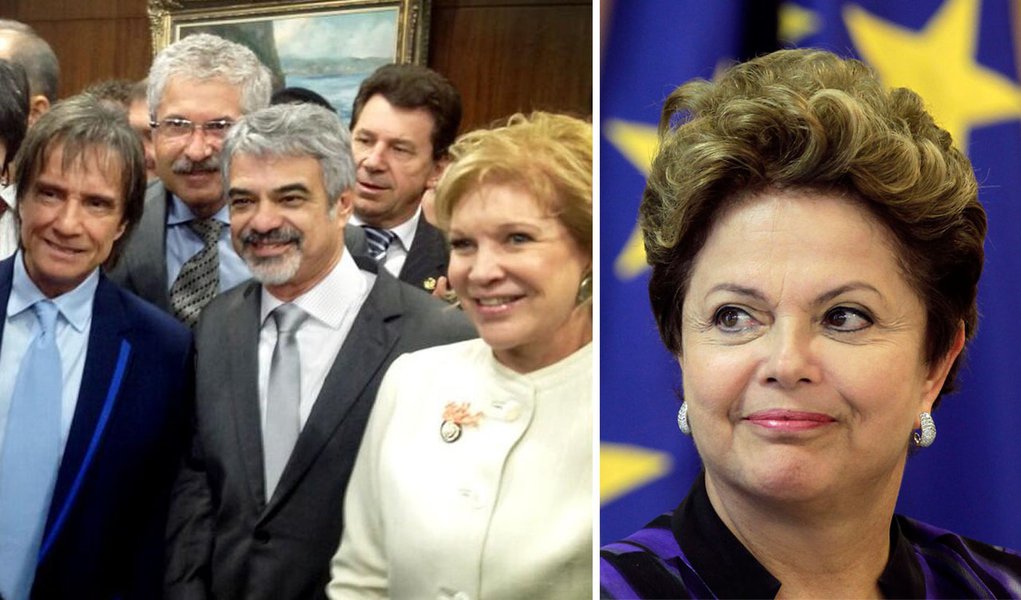 Com o Rei, artistas vão a Dilma sobre novo Ecad Com o Rei, artistas vão a Dilma sobre novo Ecad