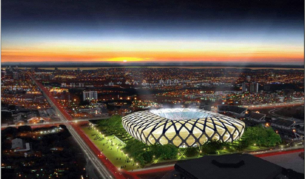 Entorno da Arena Amazônia ganhará energia solar (Foto: Divulgação) Entorno da Arena Amazônia ganhará energia solar