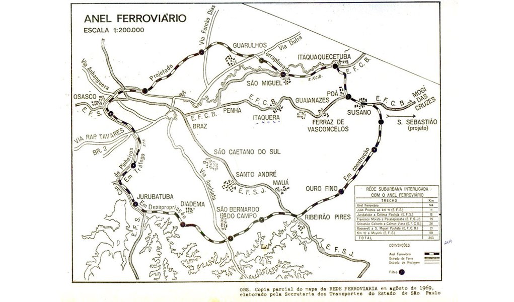 Obras do Ferroanel de São Paulo vão começar em 2013 (Foto: Divulgação) Obras do Ferroanel de São Paulo vão começar em 2013