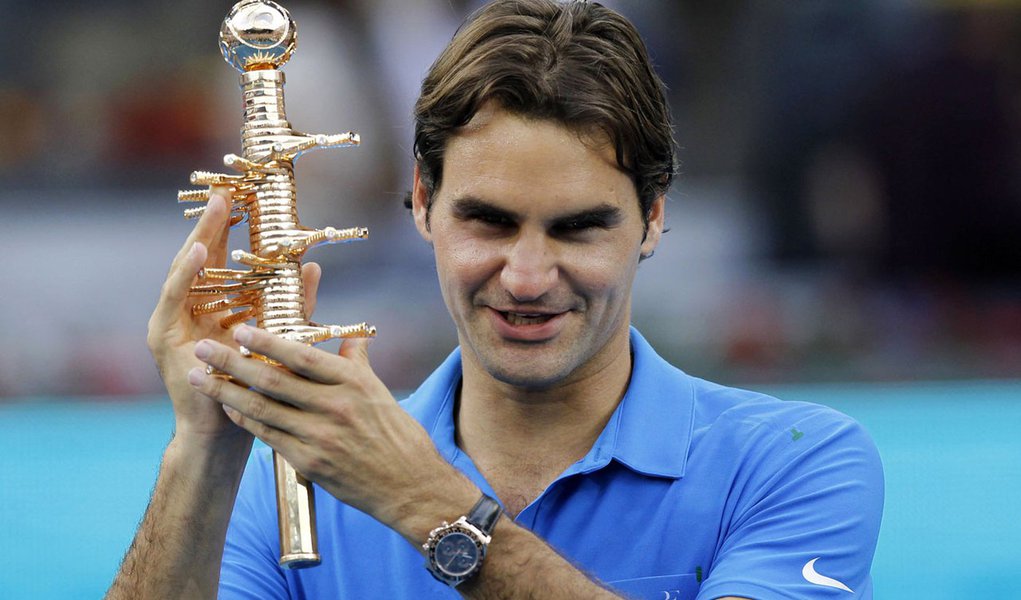 Tri em Madri, Federer é o novo número 2 do mundo (Foto: SUSANA VERA/REUTERS) Tri em Madri, Federer é o novo número 2 do mundo