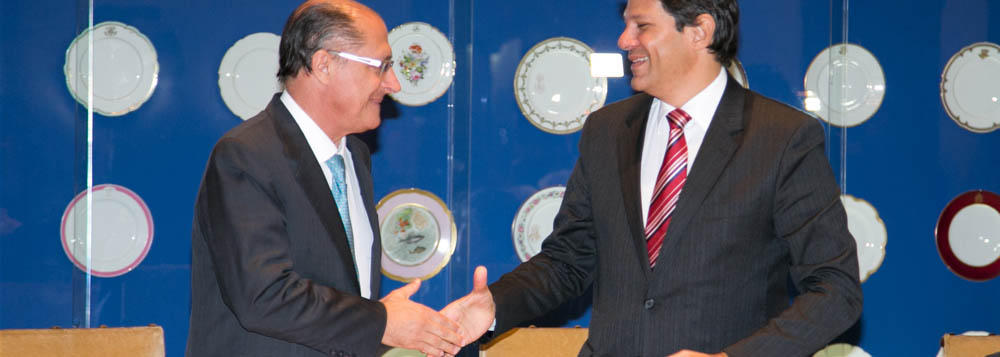 Alckmin e Haddad arquivam diferenças em encontro Alckmin e Haddad arquivam diferenças em encontro