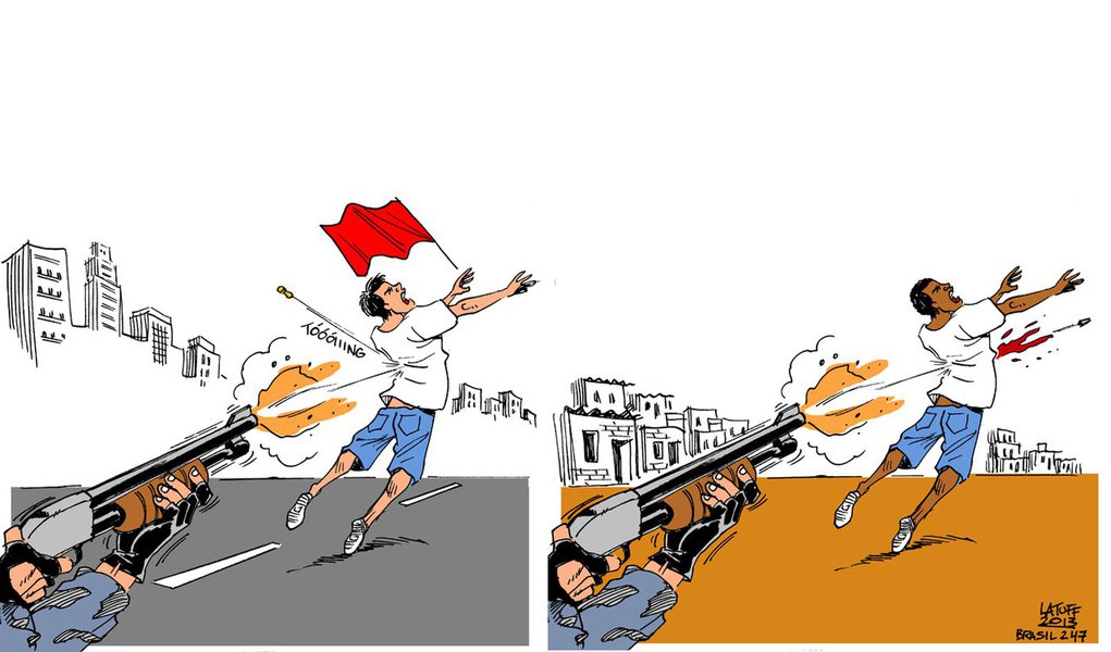 Latuff resume a violência policial no Brasil www.brasil247.com - Latuff resume a violência policial no Brasil
