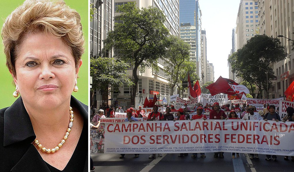 Dilma ignora centrais sindicais e foca em salários menores (Foto: Edição/247) Dilma ignora centrais sindicais e foca em salários menores