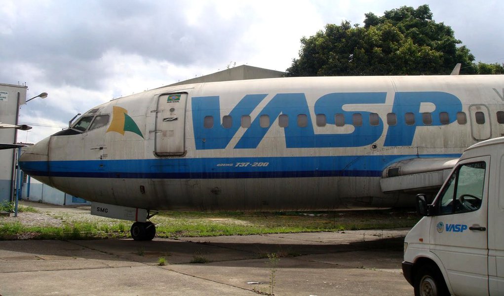 Boeing 737-200 da Vasp será leiloado (Foto: Divulgação) Boeing 737-200 da Vasp será leiloado