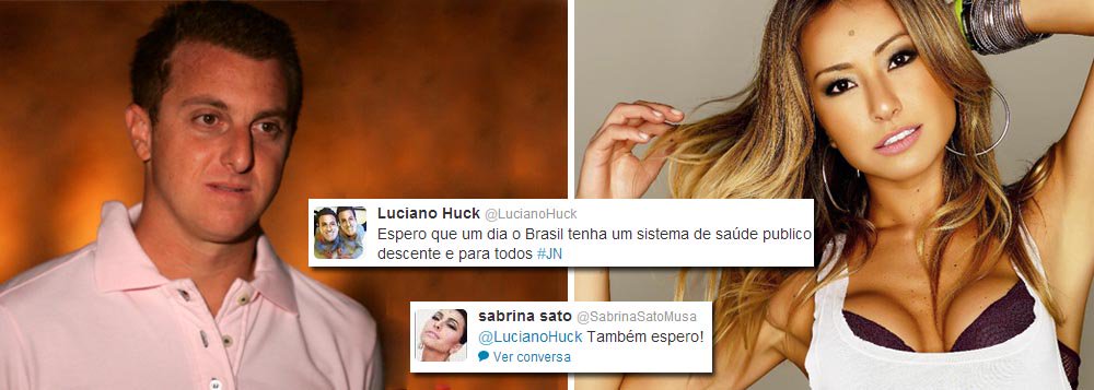 Huck pede um sistema de saúde público "descente" www.brasil247.com - Huck pede um sistema de saúde público "descente"