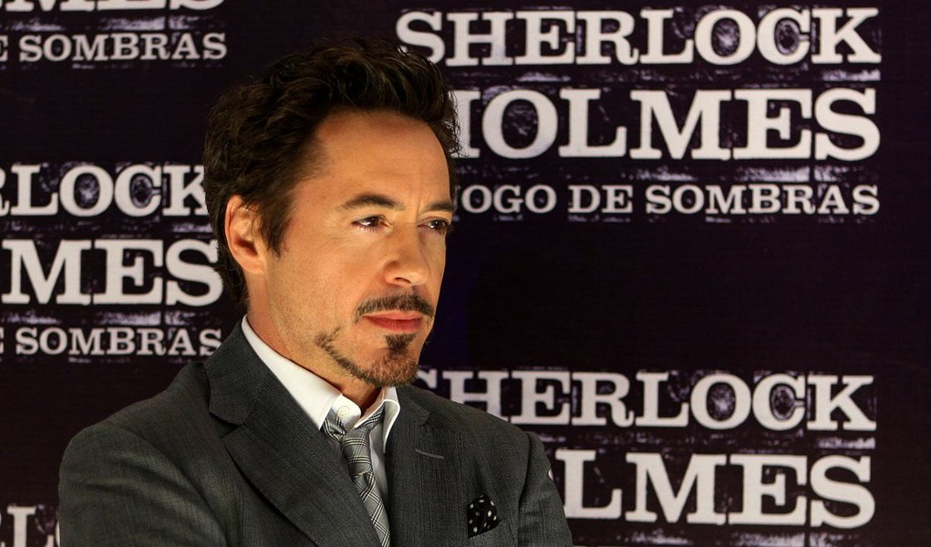 Robert Downey Jr. divulga 'Sherlock Holmes' no Brasil (Foto: Divulgação) Robert Downey Jr. divulga 'Sherlock Holmes' no Brasil