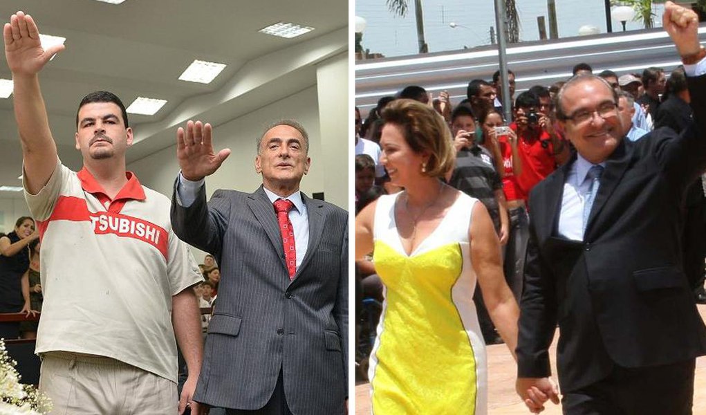Jardel e Jânio tomam posse sem presenças de ex-prefeitos Jardel e Jânio tomam posse sem presenças de ex-prefeitos