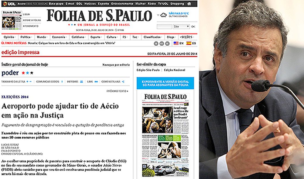 Aécio e o aeroporto: "reconheço o equívoco" www.brasil247.com - Aécio e o aeroporto: "reconheço o equívoco"