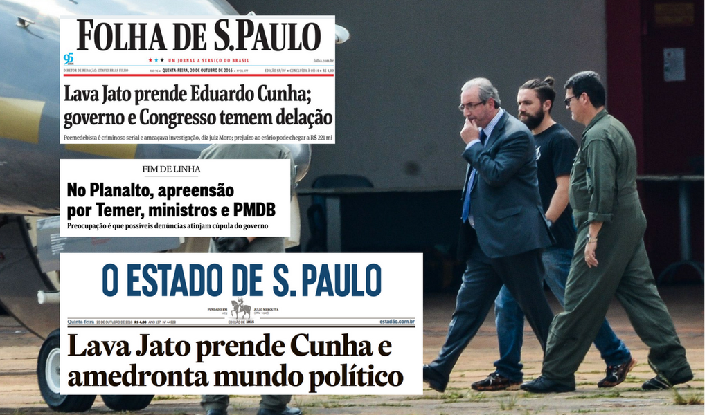 Prisão de Cunha causa pânico na cúpula do governo Temer Prisão de Cunha causa pânico na cúpula do governo Temer
