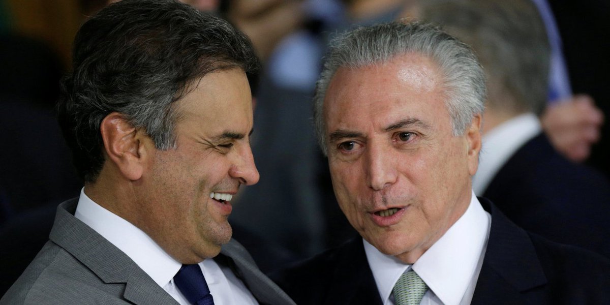 Em novo abraço de afogados, Temer e Aécio voltam a se reunir (Foto: Ueslei Marcelino/Reuters) Em novo abraço de afogados, Temer e Aécio voltam a se reunir