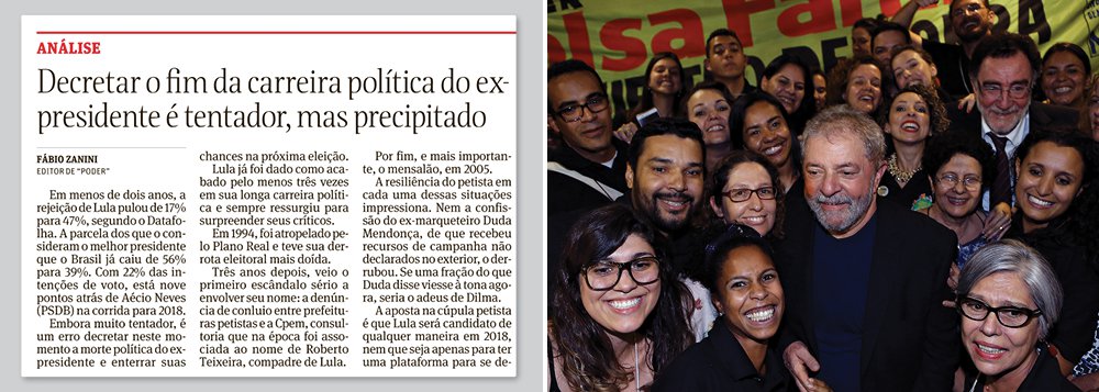 Folha descobre que ainda não matou Lula www.brasil247.com - Folha descobre que ainda não matou Lula