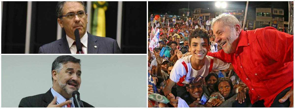 Bancada do PT repudia decisão que proíbe protesto em defesa de Lula (Foto: Esq.: em cima (Laycer Tomaz); embaixo (Billy Boss - Câmara dos Dep.) / Dir.: Ricardo Stuckert) Bancada do PT repudia decisão que proíbe protesto em defesa de Lula