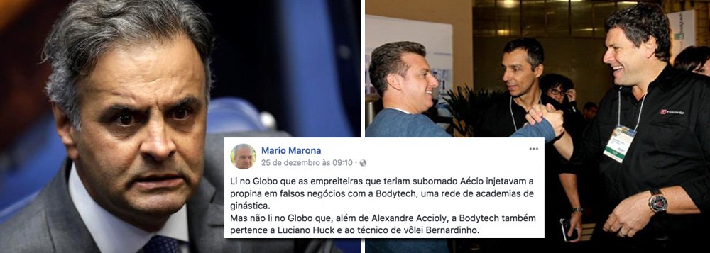 “Não li no Globo que a Bodytech também pertence a Huck e Bernardinho”, diz ex-editor do JN “Não li no Globo que a Bodytech também pertence a Huck e Bernardinho”, diz ex-editor do JN