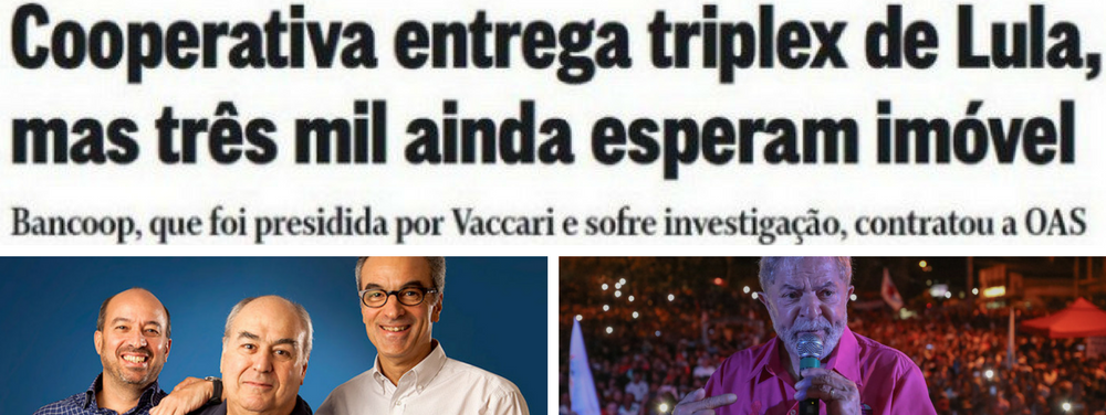 Globo, que escrevia “triplex de Lula”, agora fala em “triplex reservado a Lula” Globo, que escrevia “triplex de Lula”, agora fala em “triplex reservado a Lula”