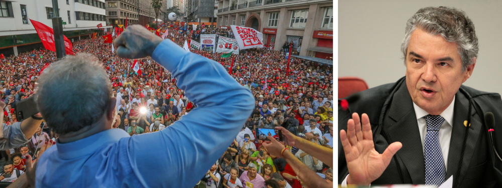 Prender Lula incendiaria o Brasil, diz Marco Aurélio Prender Lula incendiaria o Brasil, diz Marco Aurélio