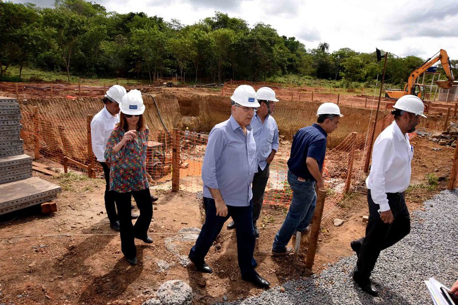 Pimentel: obra captação de água do Rio Pacuí está 60% concluída (Foto: Sant'Anna/Imprensa MG) Pimentel: obra captação de água do Rio Pacuí está 60% concluída