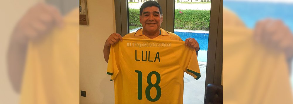 Maradona apoia Lula e chama Temer de traidor (Foto: Facebook/Diego Maradona) Maradona apoia Lula e chama Temer de traidor