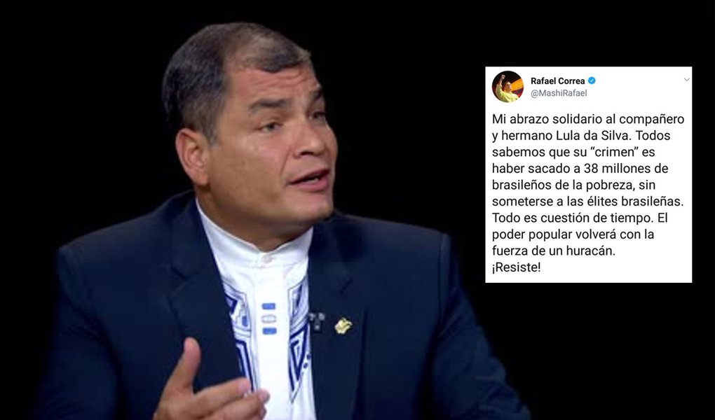 Rafael Correa: poder popular retornará com a força de um furacão Rafael Correa: poder popular retornará com a força de um furacão